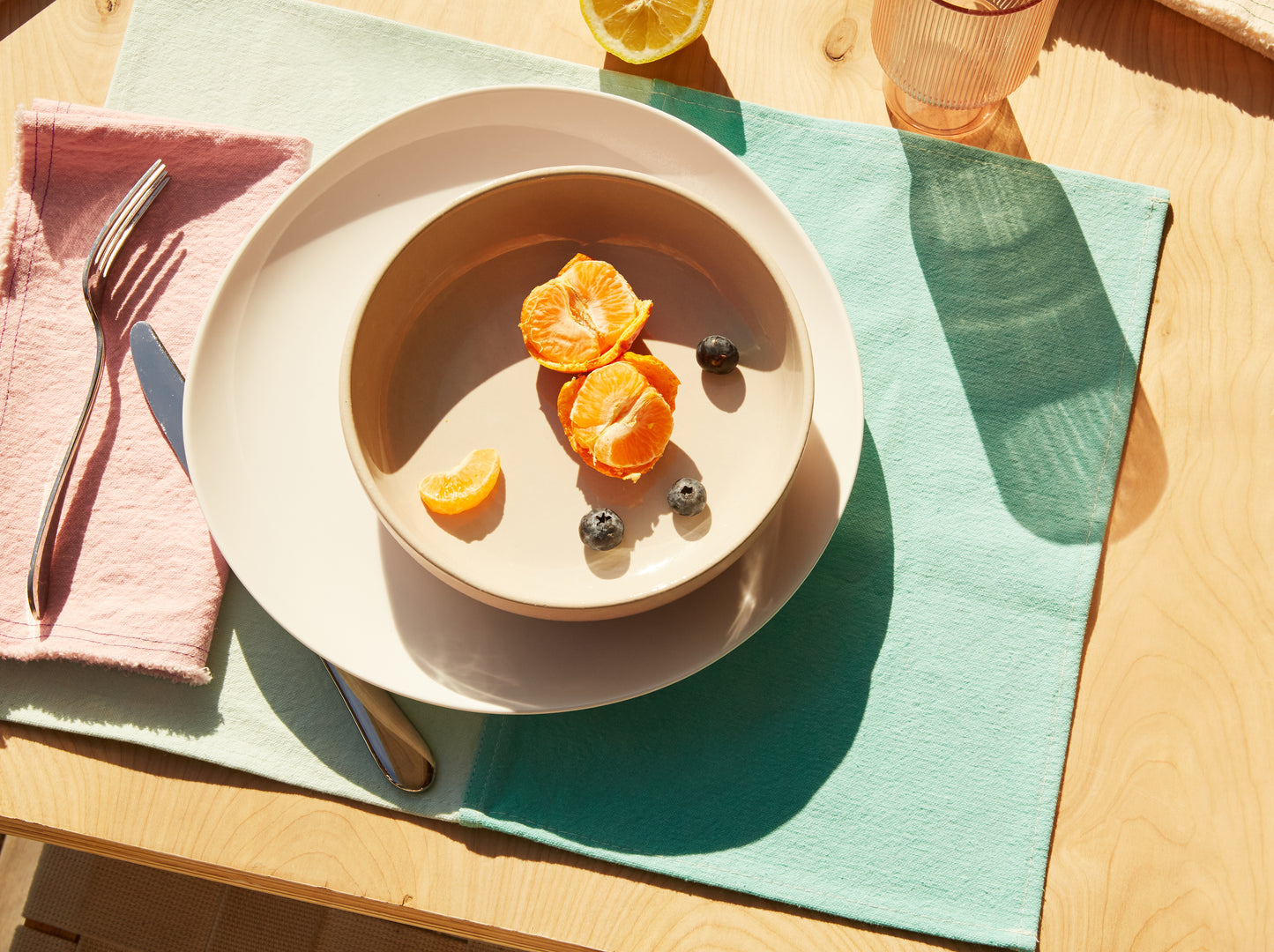 Napkins in Clay in table setting